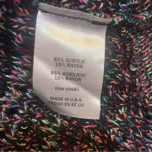 Grunge Sleaze Allen Schwartz Raglan Marled Large Sweater Zipper accent back - Picture 13 of 14